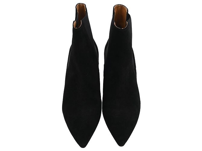 Stivaletti Isabel Marant Deone 50 in Camoscio Nero - vista 5