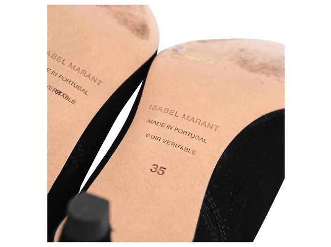Stivaletti Isabel Marant Deone 50 in Camoscio Nero - vista 7
