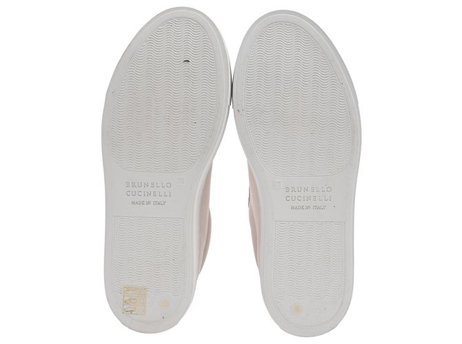 Tênis Monili Low Top em Couro Bege da Brunello Cucinelli - vista 6