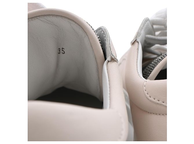 Tênis Monili Low Top em Couro Bege da Brunello Cucinelli - vista 9