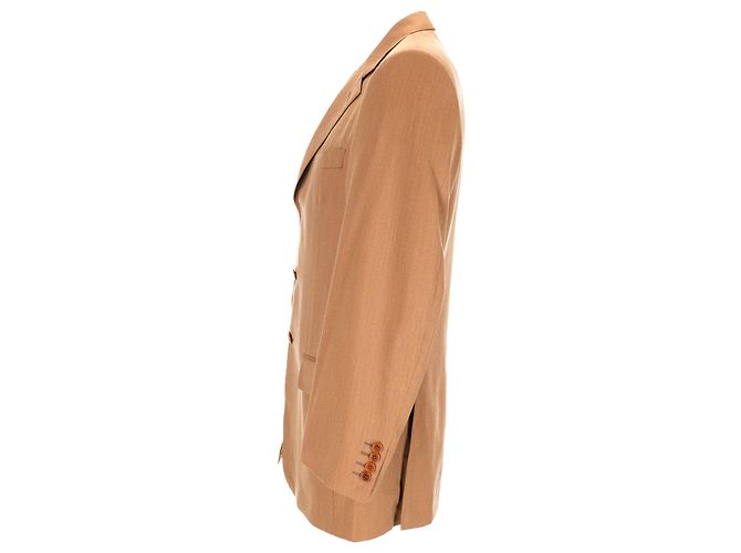 Everyday  Balenciaga Single-Breasted Blazer with Pockets in Brown Wool - view 2