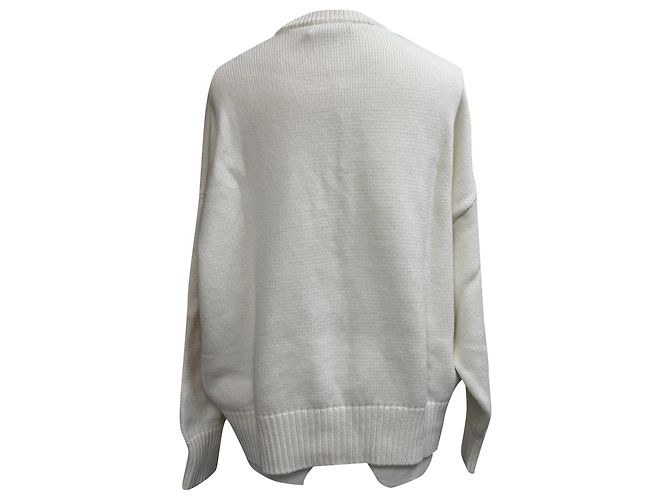Suéter de cuello redondo Ami De Coeur en algodón crema - vista 3
