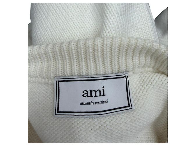 Suéter de cuello redondo Ami De Coeur en algodón crema - vista 4