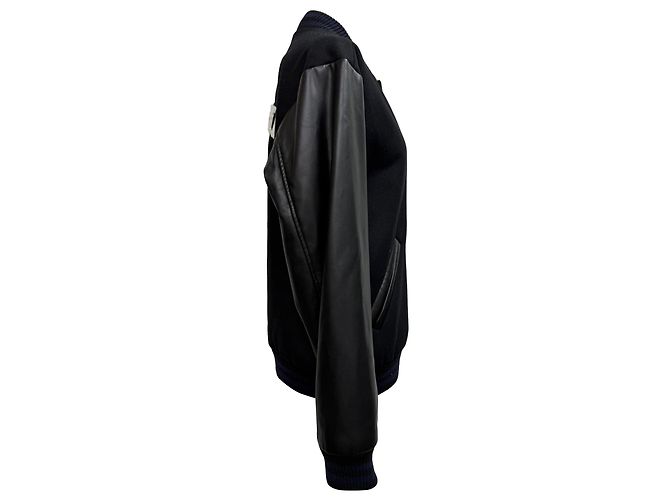 Apc Giacca Varsity Miss Rayon in Lana Nera A.P.C. x Jean Touitou - vista 2