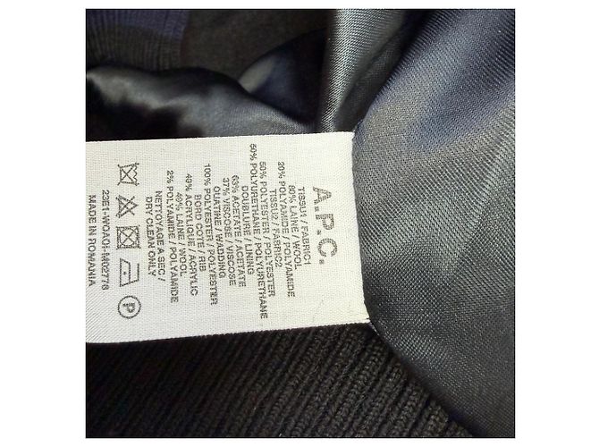 Apc Giacca Varsity Miss Rayon in Lana Nera A.P.C. x Jean Touitou - vista 5