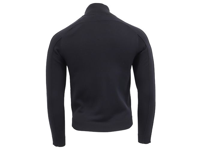 Cardigan con zip Theory in cotone nero - vista 4