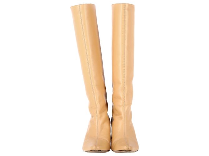Botas de Rodilla By Far Stevie en Cuero Beige - vista 2
