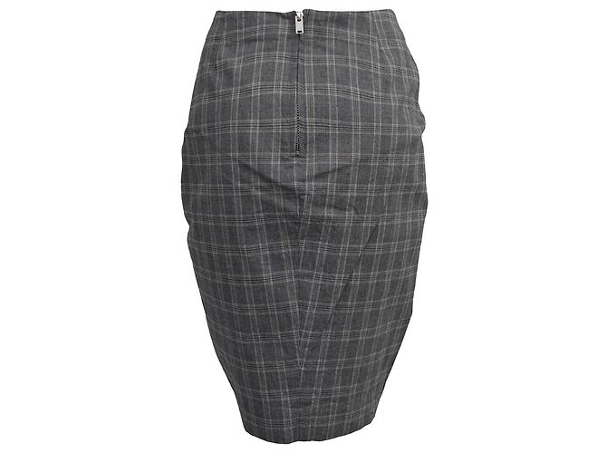 Falda de cuadros Príncipe de Gales Noora en algodón gris de Isabel Marant Étoile - vista 3
