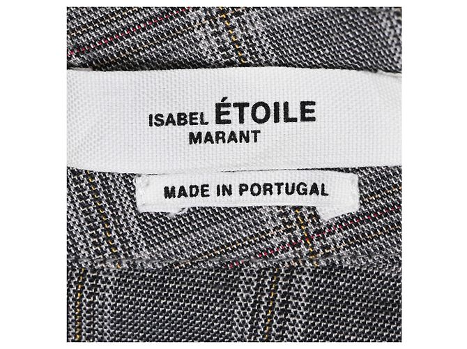Falda de cuadros Príncipe de Gales Noora en algodón gris de Isabel Marant Étoile - vista 4