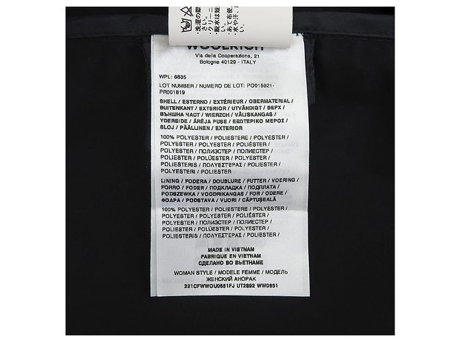 Autre Marque Abrigo de Lana Anorak Woolrich Negro - vista 8