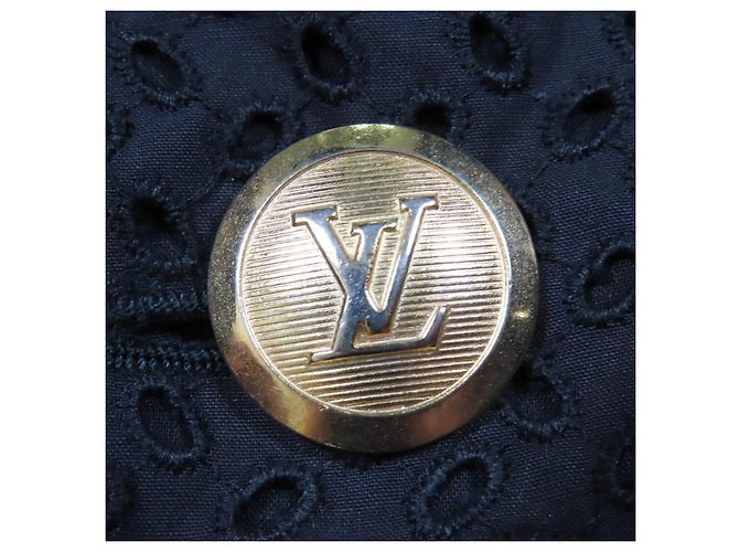 Gonna in pizzo con occhielli e design floreale Louis Vuitton Nero - vista 6