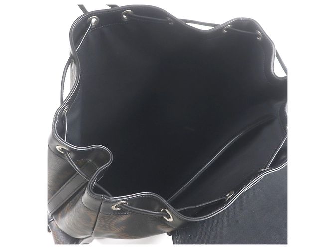 Céline CELINE Triomphe beschichteter Canvas-Rucksack Schwarz - Ansicht 5