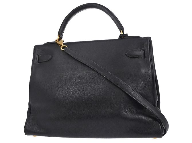 Hermès Hermes Kelly Blue Courchevel con Gold Hardware 32 - vista 2