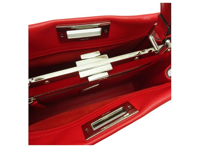 Borsa a mano Fendi Peekaboo Selleria per donne Rosso - vista 5