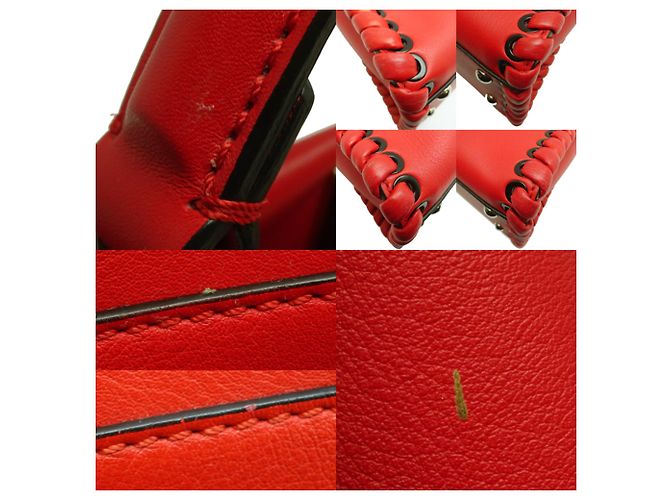Borsa a mano Fendi Peekaboo Selleria per donne Rosso - vista 7
