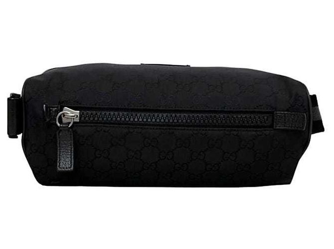 Borsa a tracolla in nylon nero GG di Gucci - vista 5