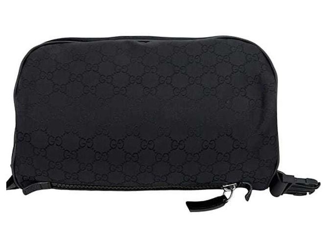 Borsa a tracolla in nylon nero GG di Gucci - vista 6