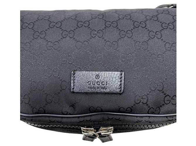 Borsa a tracolla in nylon nero GG di Gucci - vista 9