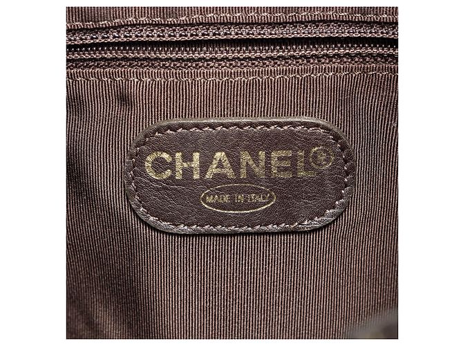 Borsa a spalla in pelle marrone Chanel - vista 11