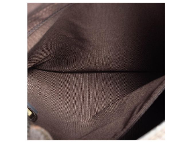 Borsa a spalla in pelle marrone Chanel - vista 13