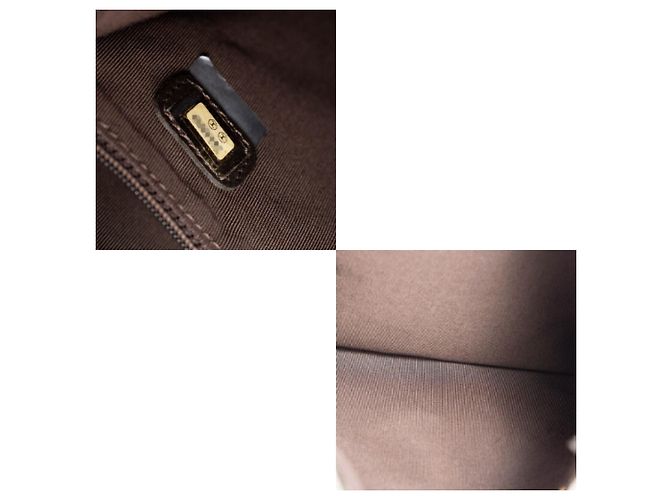 Borsa a spalla in pelle marrone Chanel - vista 14