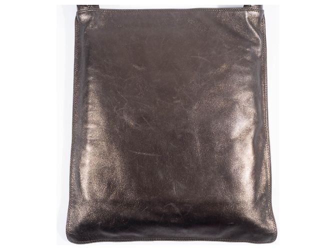Borsa a spalla in pelle marrone Chanel - vista 15