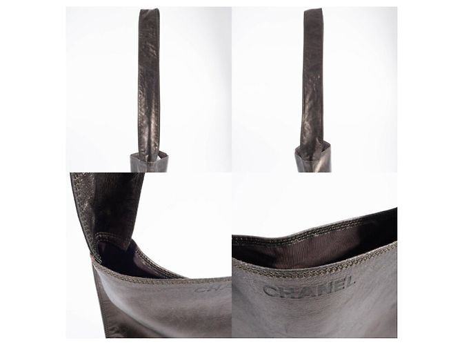 Borsa a spalla in pelle marrone Chanel - vista 17