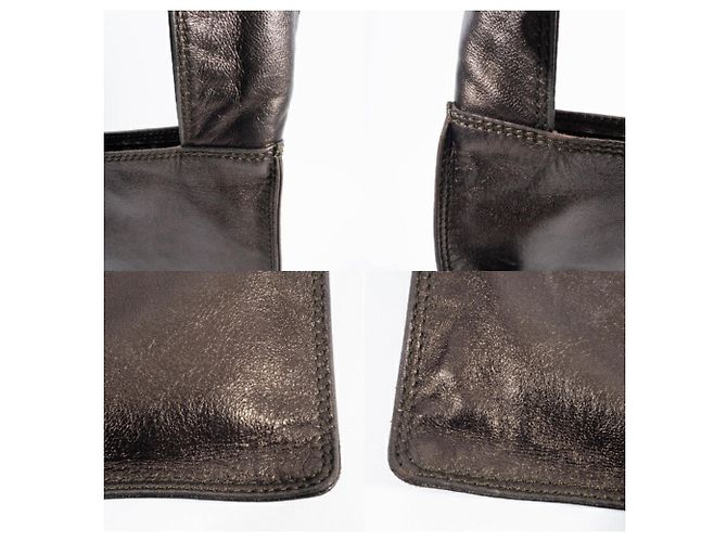 Borsa a spalla in pelle marrone Chanel - vista 18