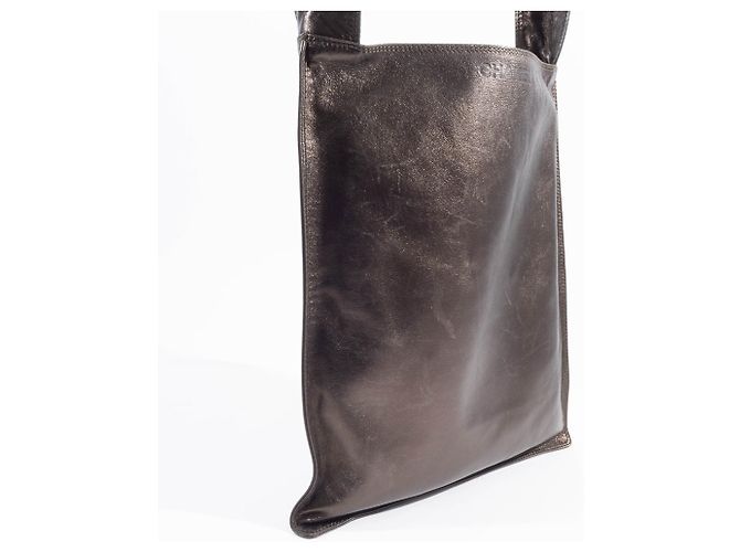 Borsa a spalla in pelle marrone Chanel - vista 7