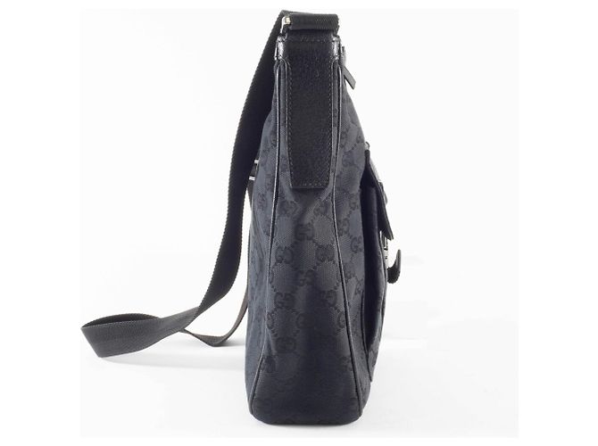 Borsa a Spalla in Tela GG Gucci Nero - vista 3