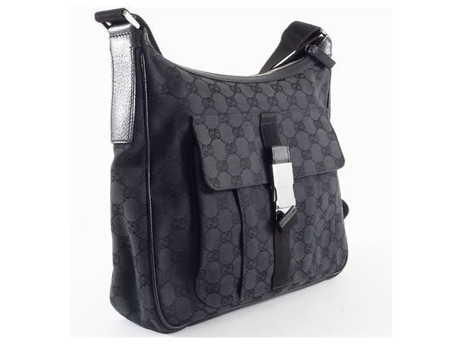 Borsa a Spalla in Tela GG Gucci Nero - vista 7