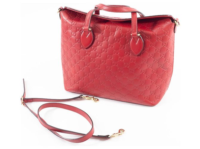 Gucci Guccissima rote Leder-Tote - Ansicht 15