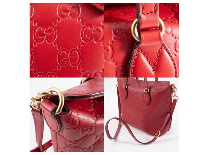 Gucci Guccissima rote Leder-Tote - Ansicht 16
