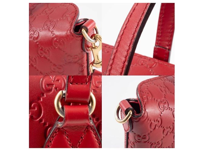 Gucci Guccissima rote Leder-Tote - Ansicht 17