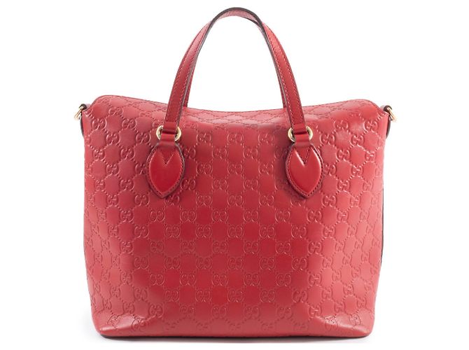 Gucci Guccissima rote Leder-Tote - Ansicht 2