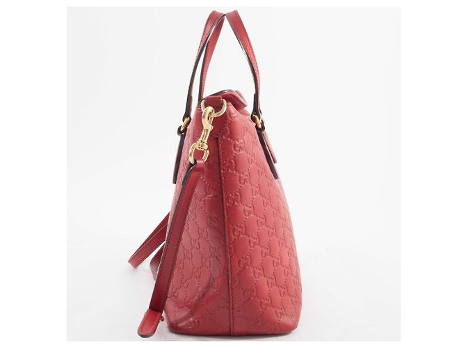 Gucci Guccissima rote Leder-Tote - Ansicht 3