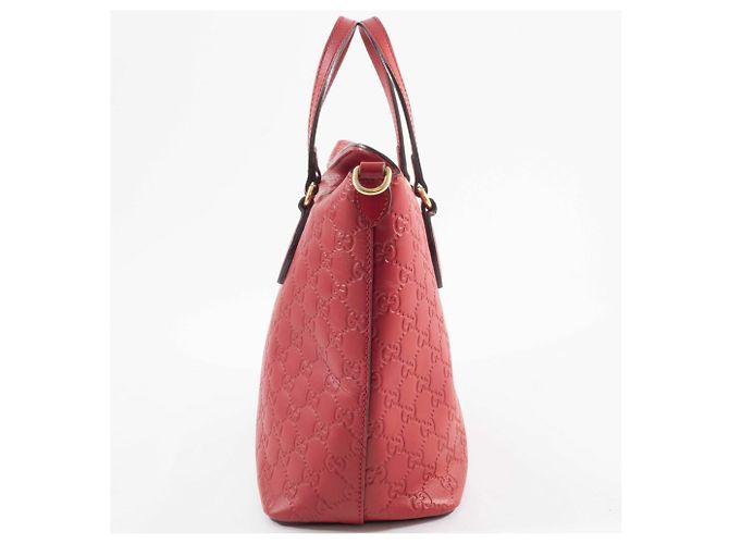 Gucci Guccissima rote Leder-Tote - Ansicht 4