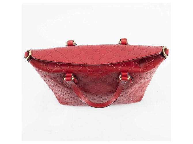 Gucci Guccissima rote Leder-Tote - Ansicht 5