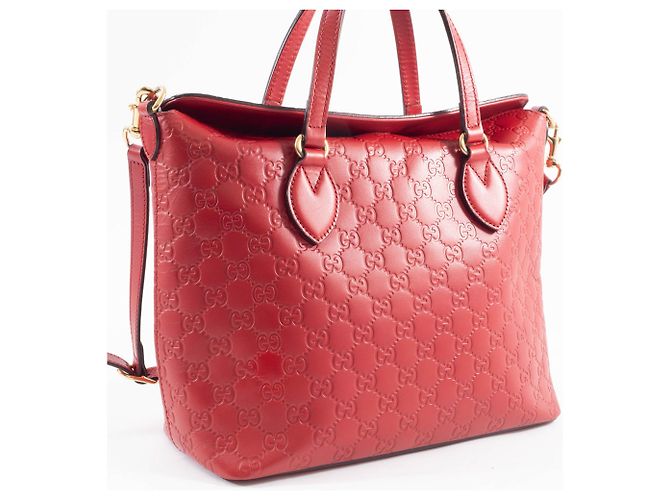 Gucci Guccissima rote Leder-Tote - Ansicht 7