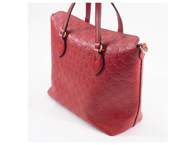 Gucci Guccissima rote Leder-Tote - Ansicht 8