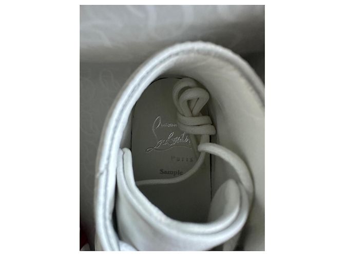 Christian Louboutin Baby Love Flat in pelle bianca Bianco - vista 3