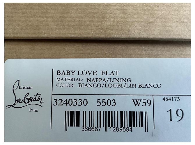 Christian Louboutin Baby Love Flat in pelle bianca Bianco - vista 4