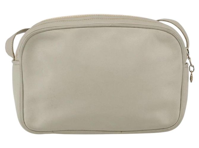 Céline Celine Vintage Schultertasche aus Leder Weiß - Ansicht 2