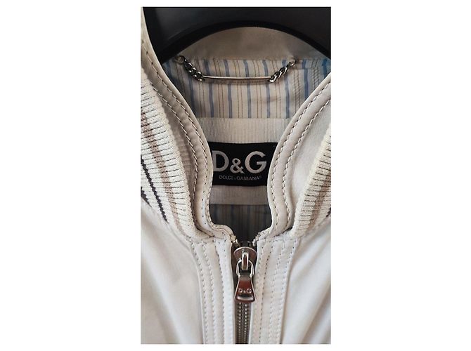 Dolce & Gabbana Beige Lederjacke D&G - Ansicht 10