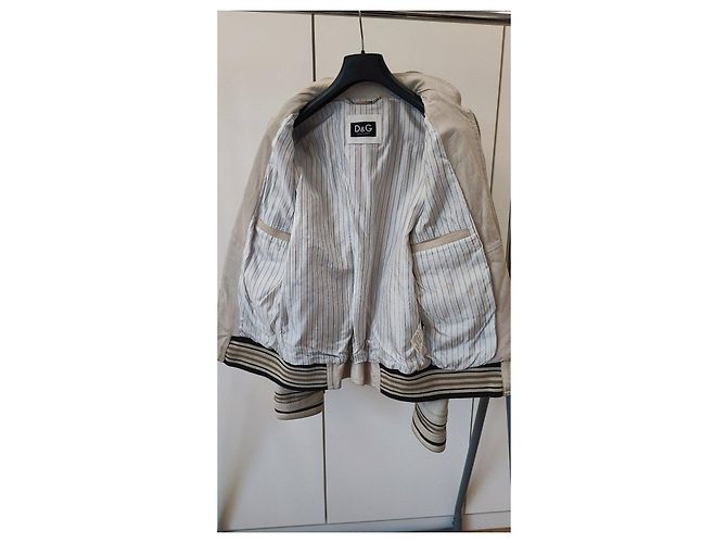 Dolce & Gabbana Beige Lederjacke D&G - Ansicht 3
