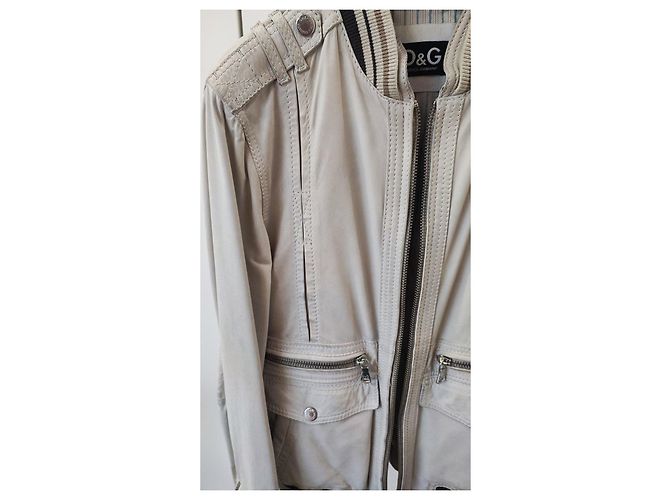 Dolce & Gabbana Beige Lederjacke D&G - Ansicht 4