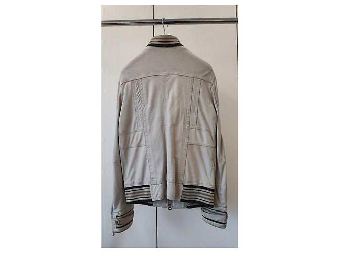 Dolce & Gabbana Beige Lederjacke D&G - Ansicht 8