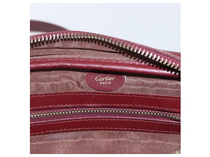 Borsa a Spalla Must de Cartier in Pelle Bordò - vista 6