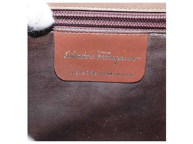 Borsa a spalla Vara in pelle Salvatore Ferragamo Marrone - vista 6