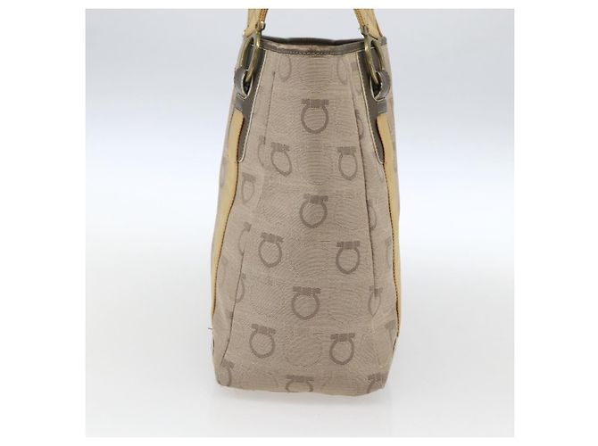 Borsa Gancini in tela Salvatore Ferragamo Beige - vista 3